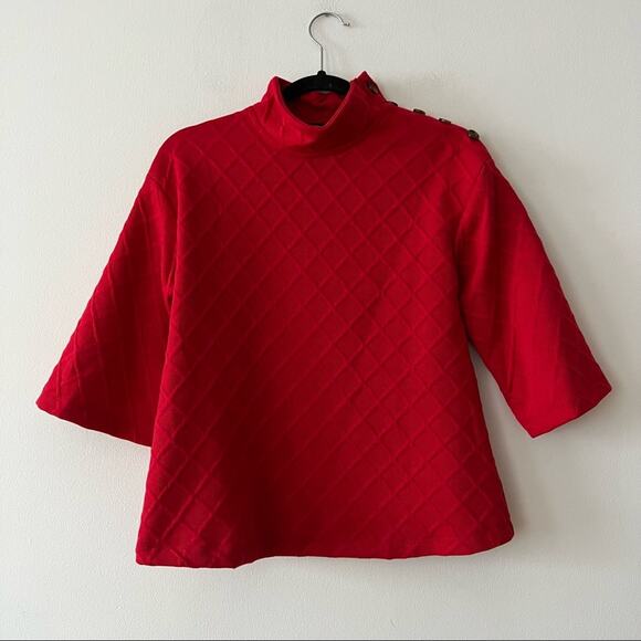 Anthropologie Sunday in Brooklyn Mollie Mock Neck Button Top - Picture 2 of 6